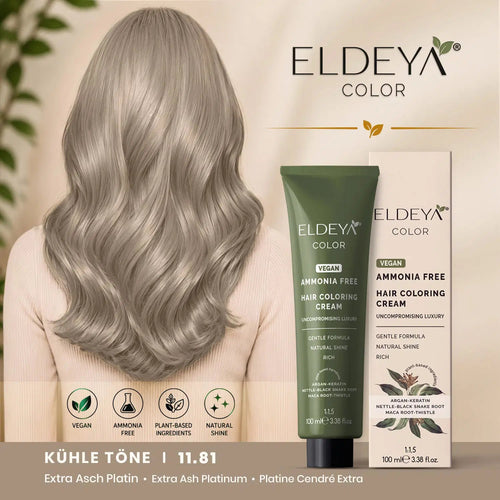 ELDEYA Haarfarbe 11.81 Extra Asch Platin - ELDEYAELDEYA Haarfarbe 11.81 Extra Asch Platin11.81 Extra Asch Platin