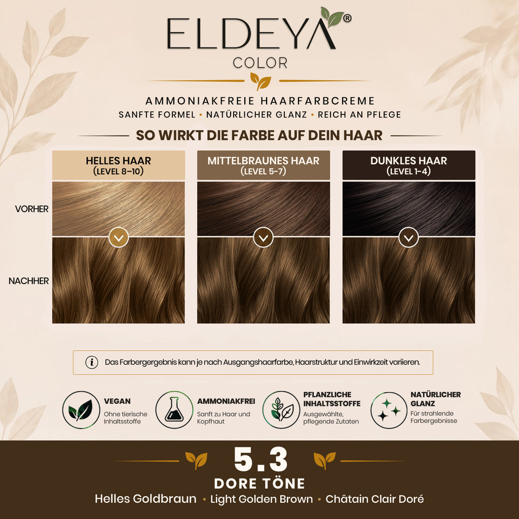 ELDEYA Haarfarbe 5.3 Helles Goldbraun