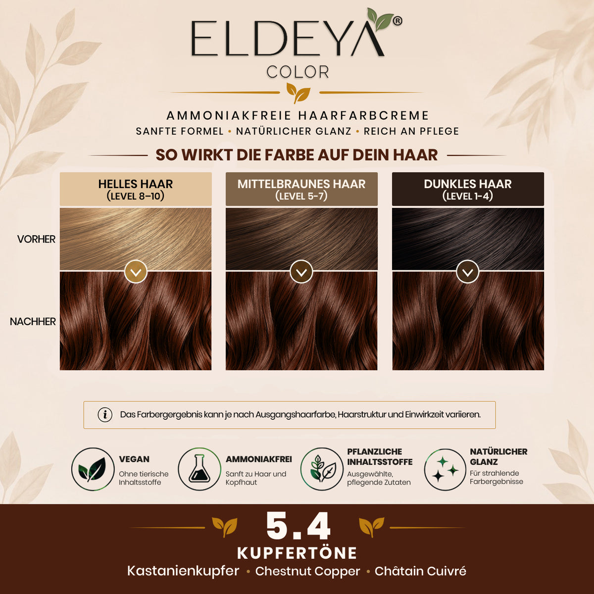 ELDEYA Haarfarbe 5.4 Kastanienkupfer